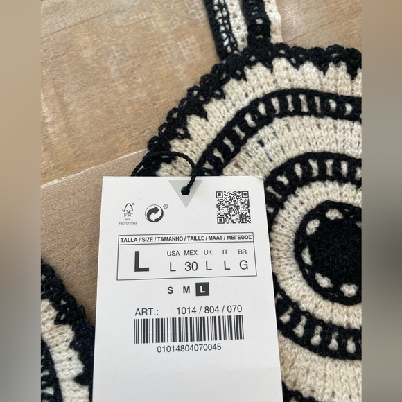 Zara Crochet Corset Crop top bustier - Picture 9 of 11